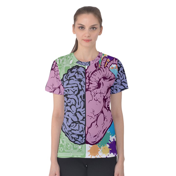 Brain-heart-balance-emotion Women s Cotton Tee