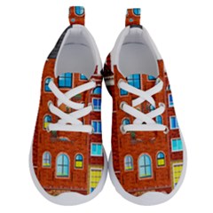 Town-buildings-old-brick-building Running Shoes by Sudhe