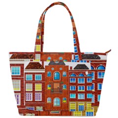 Town-buildings-old-brick-building Back Pocket Shoulder Bag  by Sudhe