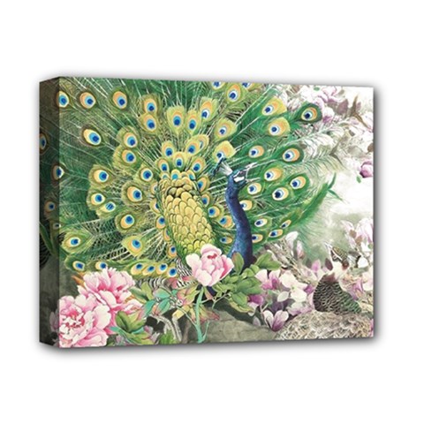 Peafowl Peacock Feather-beautiful Deluxe Canvas 14  X 11  (stretched)