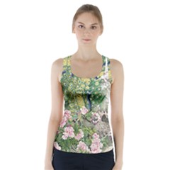 Peafowl Peacock Feather-beautiful Racer Back Sports Top by Sudhe