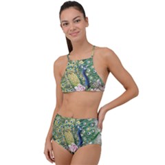 Peafowl Peacock Feather-beautiful High Waist Tankini Set by Sudhe