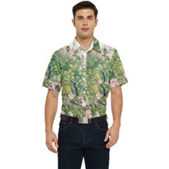 Peafowl Peacock Feather-beautiful Men s Short Sleeve Pocket Shirt  by Sudhe