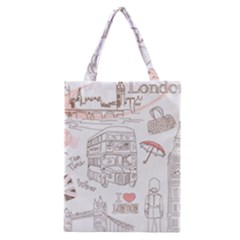 London-paris-drawing-vector-london-comics Classic Tote Bag by Sudhe