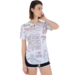 London-paris-drawing-vector-london-comics Perpetual Short Sleeve T-shirt by Sudhe