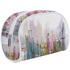 Drawing-watercolor-painting-city Make Up Case (large) by Sudhe