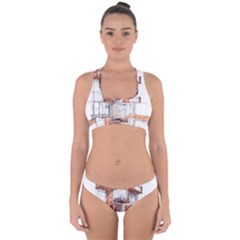 Rag-flats-onion-flats-llc-architecture-drawing Graffiti-architecture Cross Back Hipster Bikini Set by Sudhe