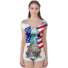 Statue Of Liberty Independence Day Poster Art Boyleg Leotard  by Sudhe