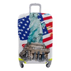 Statue Of Liberty Independence Day Poster Art Luggage Cover (small) by Sudhe