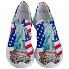 Statue Of Liberty Independence Day Poster Art Women s Lightweight Slip Ons by Sudhe