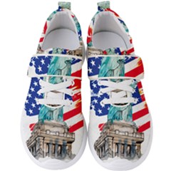 Statue Of Liberty Independence Day Poster Art Men s Velcro Strap Shoes