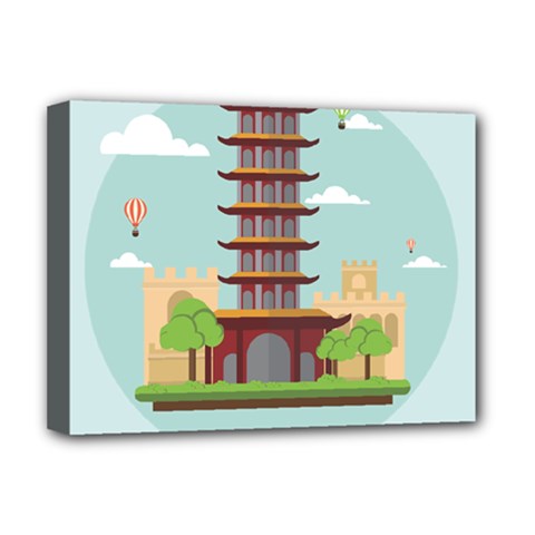 China-landmark-landscape-chinese Deluxe Canvas 16  x 12  (Stretched) 