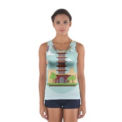 China-landmark-landscape-chinese Sport Tank Top 