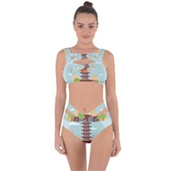 China-landmark-landscape-chinese Bandaged Up Bikini Set 