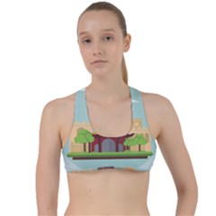 China-landmark-landscape-chinese Criss Cross Racerback Sports Bra