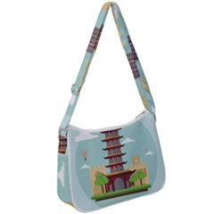 China-landmark-landscape-chinese Zip Up Shoulder Bag