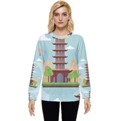 China-landmark-landscape-chinese Hidden Pocket Sweatshirt