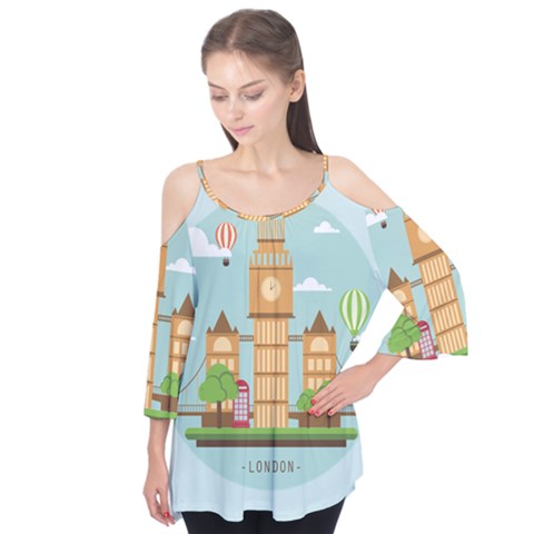 London-watch-landmark-england Flutter Tees by Sudhe