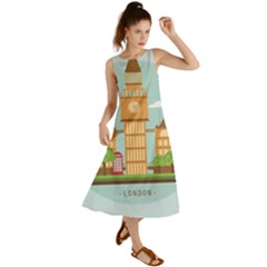 London-watch-landmark-england Summer Maxi Dress by Sudhe