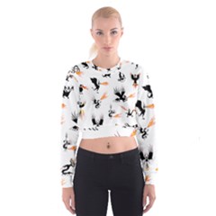 Dragon-phoenix-fire-bird-ancient Cropped Sweatshirt by Sudhe