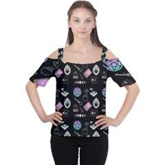 Pastel Goth Witch Cutout Shoulder Tee