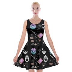 Pastel Goth Witch Velvet Skater Dress by InPlainSightStyle