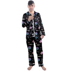 Pastel Goth Witch Men s Long Sleeve Satin Pajamas Set by InPlainSightStyle