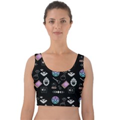 Pastel Goth Witch Velvet Crop Top by InPlainSightStyle