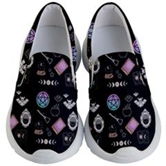 Pastel Goth Witch Kids Lightweight Slip Ons by InPlainSightStyle