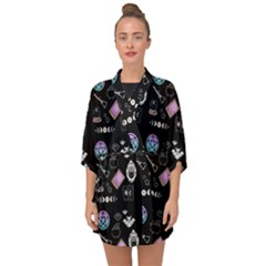Pastel Goth Witch Half Sleeve Chiffon Kimono by InPlainSightStyle