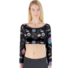 Pastel Goth Witch Long Sleeve Crop Top by InPlainSightStyle