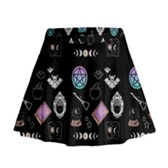Pastel Goth Witch Mini Flare Skirt by InPlainSightStyle