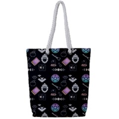 Pastel Goth Witch Full Print Rope Handle Tote (small) by InPlainSightStyle