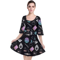 Pastel Goth Witch Velour Kimono Dress by InPlainSightStyle