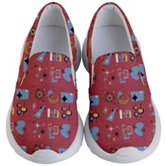 50s Red Kids Lightweight Slip Ons by InPlainSightStyle