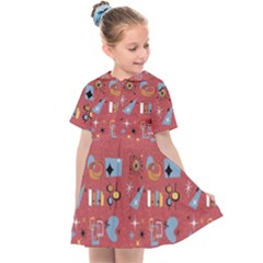 50s Red Kids  Sailor Dress by InPlainSightStyle