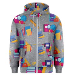 80s And 90s School Pattern Men s Zipper Hoodie by InPlainSightStyle