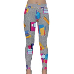 80s And 90s School Pattern Classic Yoga Leggings by InPlainSightStyle