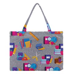 80s And 90s School Pattern Medium Tote Bag by InPlainSightStyle