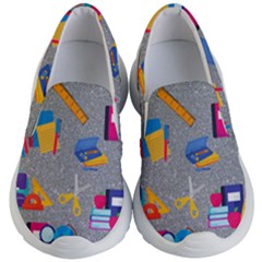 80s And 90s School Pattern Kids Lightweight Slip Ons by InPlainSightStyle