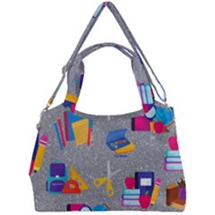 80s And 90s School Pattern Double Compartment Shoulder Bag by InPlainSightStyle