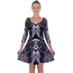 Alien Deco Quarter Sleeve Skater Dress