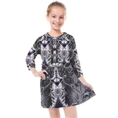 Alien Deco Kids  Quarter Sleeve Shirt Dress by MRNStudios