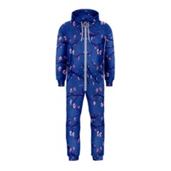 Branches With Peach Flowers Hooded Jumpsuit (kids)