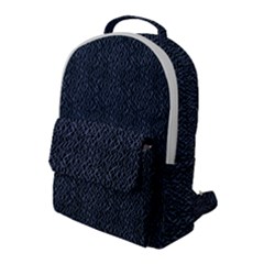 Blue Stripes On Dark Background Flap Pocket Backpack (large) by SychEva