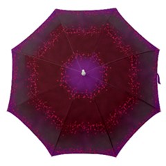 Red Splashes On Purple Background Straight Umbrellas by SychEva