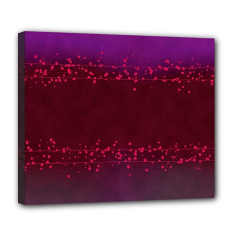 Red Splashes On Purple Background Deluxe Canvas 24  X 20  (stretched) by SychEva