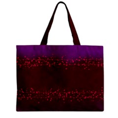 Red Splashes On Purple Background Zipper Mini Tote Bag by SychEva
