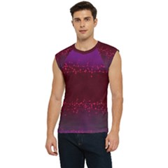 Red Splashes On Purple Background Men s Raglan Cap Sleeve Tee