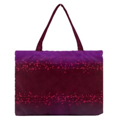Red Splashes On Purple Background Zipper Medium Tote Bag by SychEva